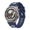 Huawei Watch GT 7/GT 7 Pro -kellon pikavapautusmekanismilla varustettu kaksivärinen silikoninen urheiluranneke - tummansininen / valkoinen