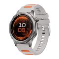 Huawei Watch GT 7/GT 7 Pro -kellon pikavapautusmekanismilla varustettu kaksivärinen silikoninen urheiluranneke - harmaa / oranssi