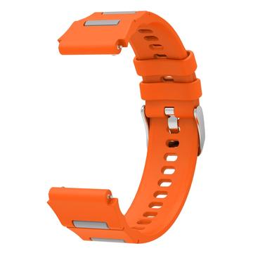 Huawei Watch GT 7/GT 7 Pro -kellon pikavapautusmekanismilla varustettu kaksivärinen silikoninen urheiluranneke - oranssi / harmaa