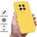 Huawei nova 14i Nestemäinen silikonikotelo käsihihnalla - keltainen