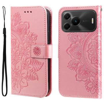 Huawei nova 16 SE Mandala -lompakkokotelo rannehihnalla - vaaleanpunainen