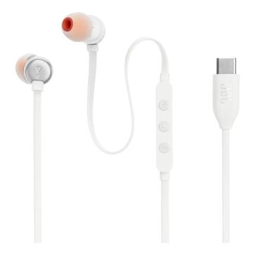 JBL Tune 310C Pure Bass USB-C In-Ear kuulokkeet - Valkoinen