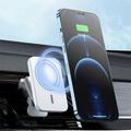 JJT-987 15W:n magneettinen langaton laturi/autoteline tuuletusaukon kiinnikkeellä - MagSafe-yhteensopiva - valkoinen