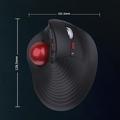 Jomaa JOM255 Ergonominen langaton trackball-hiiri - musta