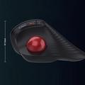 Jomaa JOM255 Ergonominen langaton trackball-hiiri - musta