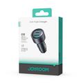 Joyroom JR-CCN19 65W:n 3-porttinen PD- ja QC-autolaturi - 2x USB-C, USB-A - harmaa