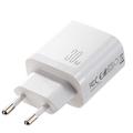 Joyroom JR-TG6 GaN 3-porttinen 30W:n seinälaturi - USB-C/Lightning/USB-A - valkoinen