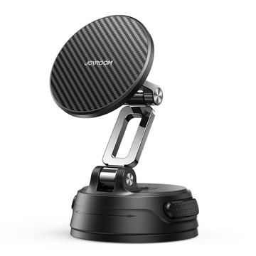 Joyroom JR-ZS510 taitettava magneettinen autoteline imukuppijalustalla - musta