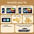 K6 Plus 4-in-1 langaton CarPlay/Android Auto -sovitin – AirPlay, Miracast – oranssi