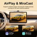 K6 Plus 4-in-1 langaton CarPlay/Android Auto -sovitin – AirPlay, Miracast – oranssi