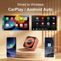 K6 Plus 4-in-1 langaton CarPlay/Android Auto -sovitin – AirPlay, Miracast – oranssi