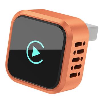 K6 Ultra1 2-in-1 langaton CarPlay/Android Auto -sovitin – Bluetooth 5.4, kaksikaistainen WiFi – oranssi