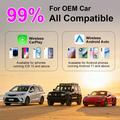 K6 Ultra1 2-in-1 langaton CarPlay/Android Auto -sovitin – Bluetooth 5.4, kaksikaistainen WiFi – oranssi