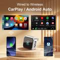 K6 Ultra1 2-in-1 langaton CarPlay/Android Auto -sovitin – Bluetooth 5.4, kaksikaistainen WiFi – hopea