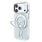 iPhone 18 Pro Max/17 Pro Max Karl Lagerfeld IML Ring Stand 360 Kameo Metal MagSafe -kotelo - läpinäkyvä