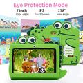 Lasten Android-tabletti, jossa on Wi-Fi ja suojakotelo – 7 tuumaa – Vihreä dinosaurus