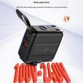 LDNIO Q2618 65W:n GaN-pikalaturi vaihdettavilla pistokkeilla - USB-C/USB-A - musta