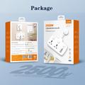 LDNIO SC2413 20W:n pistorasia, jossa on 2 verkkovirtapistoketta, 4 USB-porttia ja PD-pikalataus