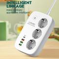 LDNIO SEW3452 WiFi-älypistorasia - 30W:n PD-pikalataus, 3 EU-pistorasiaa, 4 USB-porttia ja sovelluksen kautta toimiva kaukosäädin