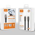 Ldnio LC122-C punottu USB-C-pikalatauskaapeli – 1m, 65W – harmaa