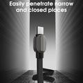 Ldnio LC212C punottu USB-C-pikalatauskaapeli - 2m, 65W - harmaa