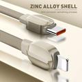 Ldnio LC212i -punoskaapeli, nopea lataus, USB-C-Lightning - 2m, 30W - titaanikulta