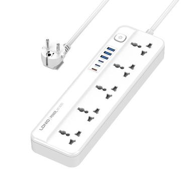Ldnio SC5614 -pistorasia, 5 pistorasiaa ja 6 USB-porttia - 2m, EU-pistoke