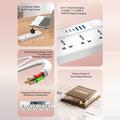 Ldnio SC5614 -pistorasia, 5 pistorasiaa ja 6 USB-porttia - 2m, EU-pistoke