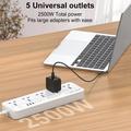 Ldnio SC5614 -pistorasia, 5 pistorasiaa ja 6 USB-porttia - 2m, EU-pistoke