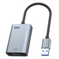 Lemorele LC06 Plus USB-A-HDMI-sovitinkaapeli - 4K, 30Hz - harmaa