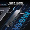 Lemorele TC24L 5-in-1 USB-C -keskitin - HDMI, Gigabit Ethernet, USB-C, 2x USB-A