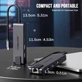 Lemorele TC24L 5-in-1 USB-C -keskitin - HDMI, Gigabit Ethernet, USB-C, 2x USB-A