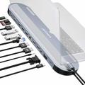 Lemorele TC28 12-in-1 USB-C -keskitin / telakointiasema - hopea / harmaa