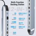 Lemorele TC28 12-in-1 USB-C -keskitin / telakointiasema - hopea / harmaa