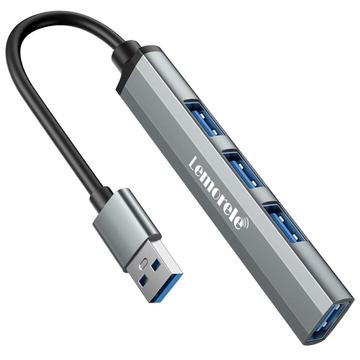 Lemorele TC53 Compact 4-in-1 USB 3.0 -keskitin – harmaa