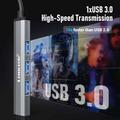 Lemorele TC53 Compact 4-in-1 USB 3.0 -keskitin – harmaa