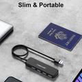 Lemorele TC55 Slim 4-porttinen USB 3.0 -keskitin - musta