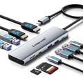 Lemorele TC91 10-in-1 USB-C -keskitin - harmaa