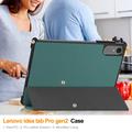 Lenovo Idea Tab Pro Gen 2 Tri-Fold Series Smart Folio -kotelo - Mustanvihreä