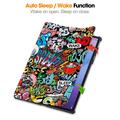 Lenovo Idea Tab Pro Gen 2 Tri-Fold Series Smart Folio -kotelo - Graffiti