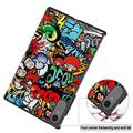 Lenovo Idea Tab Pro Gen 2 Tri-Fold Series Smart Folio -kotelo - Graffiti