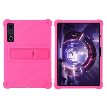 Lenovo Legion Y900 11 Silikoni kotelo potkukannattimella - Kuuma Pinkki