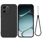 OnePlus Nord CE6 Nestemäinen silikonikotelo käsihihnalla