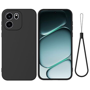 OnePlus Nord CE6 Nestemäinen silikonikotelo käsihihnalla