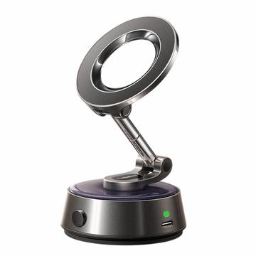 Lisen A690 magneettinen autoteline älykkäällä sähköisellä imulla - MagSafe-yhteensopiva - harmaa