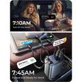 Lisen B104 4-in-1 -autolaturi, jossa on sisäänvedettävät USB-C- ja Lightning-kaapelit - 45W