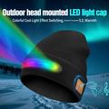 M1-BTD4 LED pipo hattu Bluetooth 5.4 & Stereo kaiuttimet - musta