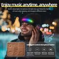M1-BTD4 LED pipo hattu Bluetooth 5.4 & Stereo kaiuttimet - musta