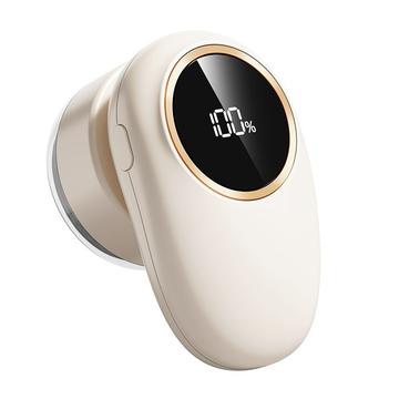 M1-kankaankarvanpoistaja/nukkapuhdistin digitaalisella LCD-näytöllä - valkoinen