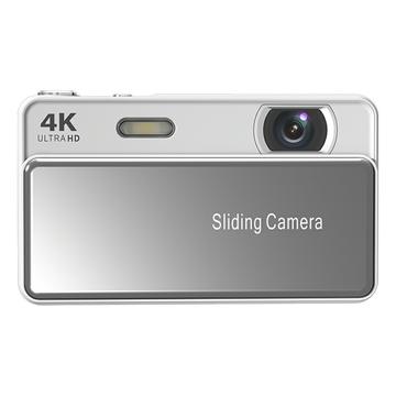 M15 4K-digitaalikamera - 2.8" näyttö, 64MP, 16-kertainen zoom, automaattitarkennus, 32 Gt:n muistikortti - valkoinen